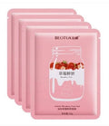 Nordik Beauty Korean Purifying Vitamin C Strawberry Face Sheet Mask(4 Pack)