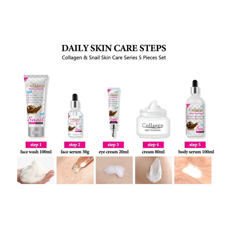 Snail Collagen Skin Care Set (5-Piece)