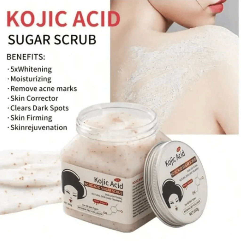 Kojic Acid Glow-Boosting Face & Body Scrub