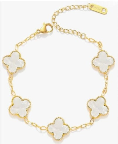 Clover Bracelet - White