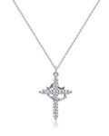 Silver Popular Cross with Crown Pendant Necklaces with Chain